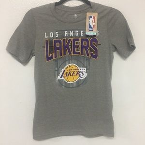 Youth Size Los Angeles Lakers Gray  T Shirt